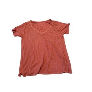 American Eagle Soft & Sexy Blood Orange V-Neck T-Shirt Medium